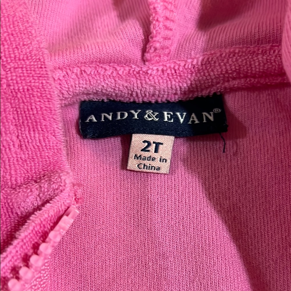Andy & Evan Terry Cloth pink rainbow swimsuit coverup 2t - Picture 3 of 4